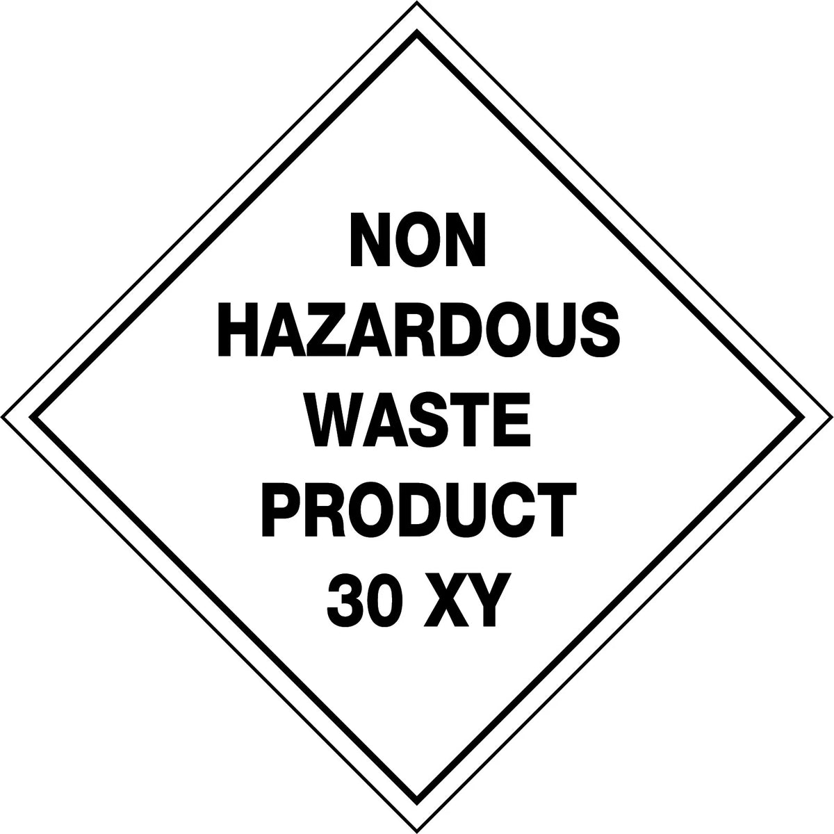 Non Hazardous Waste Product 30 XY Label | Waste Management | Uniform Safety Signs