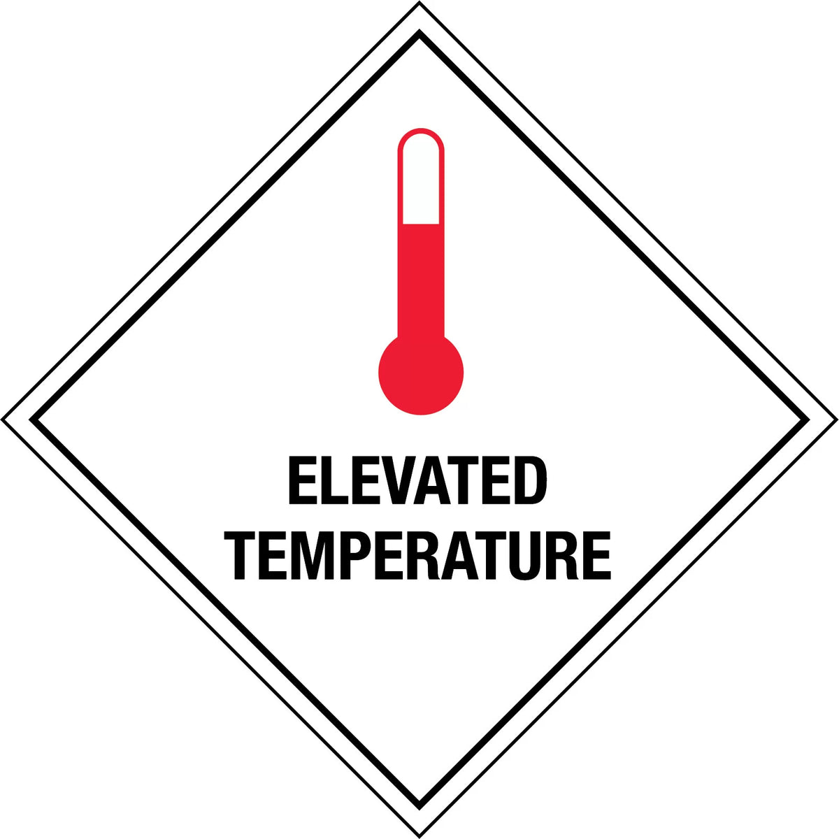 Self Adhesive Elevated Temperature Labels | Chemical Storage | Uniform Safety Signs