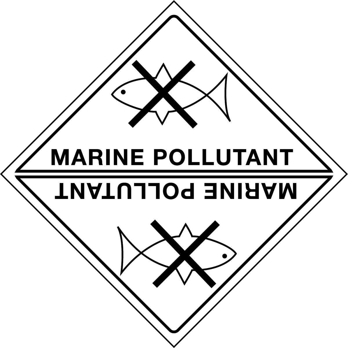 Self Adhesive Marine Pollutant Labels | Port & Wharf | Uniform Safety Signs