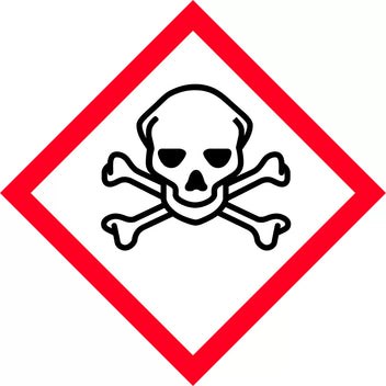 100x100mm Acute Toxicity Labels | Chemical Storage | Uniform Safety Signs