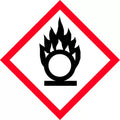 270x270mm Oxidising Picto Label | Chemical Storage | Uniform Safety Signs