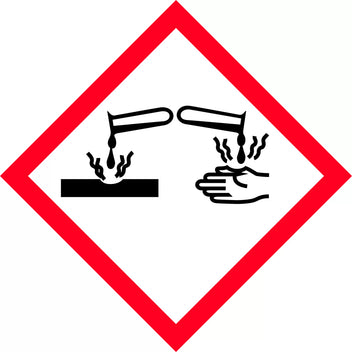 100x100mm Corrosive Labels | Chemical Storage | Uniform Safety Signs