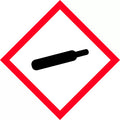 100x100mm Gas Cylinder Labels | Gas Storage Areas | Uniform Safety Signs