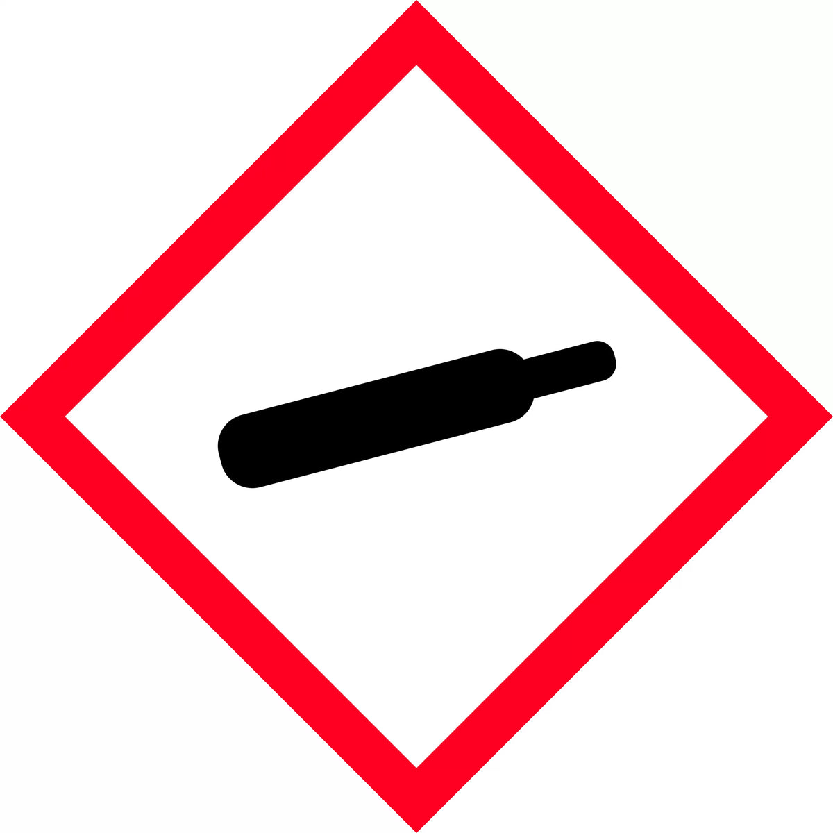 100x100mm Gas Cylinder Labels | Gas Storage Areas | Uniform Safety Signs