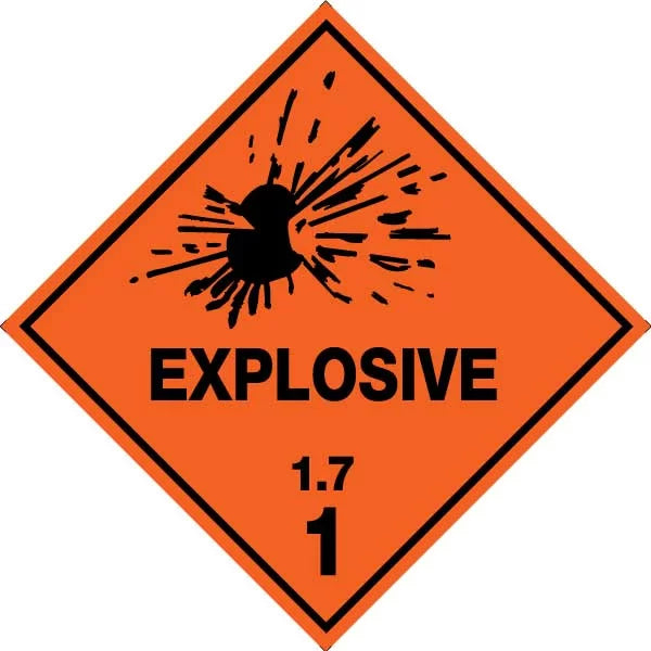 Explosive 1.7 Hazchem Label | Chemical Storage | Uniform Safety Signs