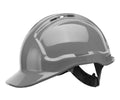 Vented Hard Hat with Sliplock Harness - Grey