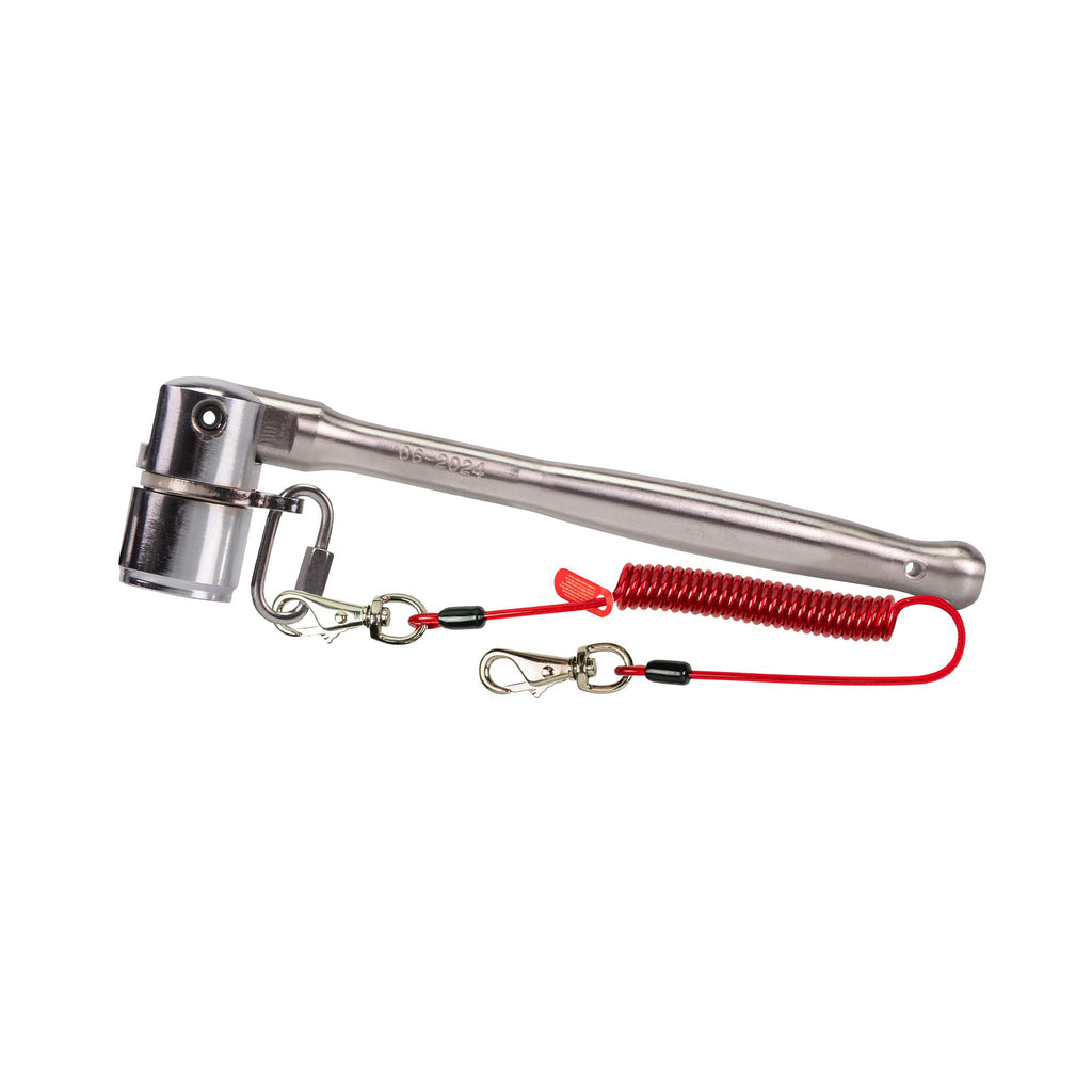 GRIPPS Stainless Steel Scaffold Key 1/2 (24mm) with Coil Tether Single-Action
