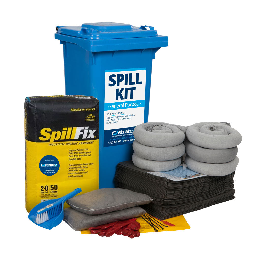 Stratex 120L Wheeled Bin Spill Kit | General Purpose