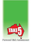Take 5 Personal Risk Assessment Log Book | Site Safety | Uniform Safety Signs