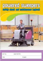 A5 Powered Sweeper Log Book | Site Maintenance | Uniform Safety Signs