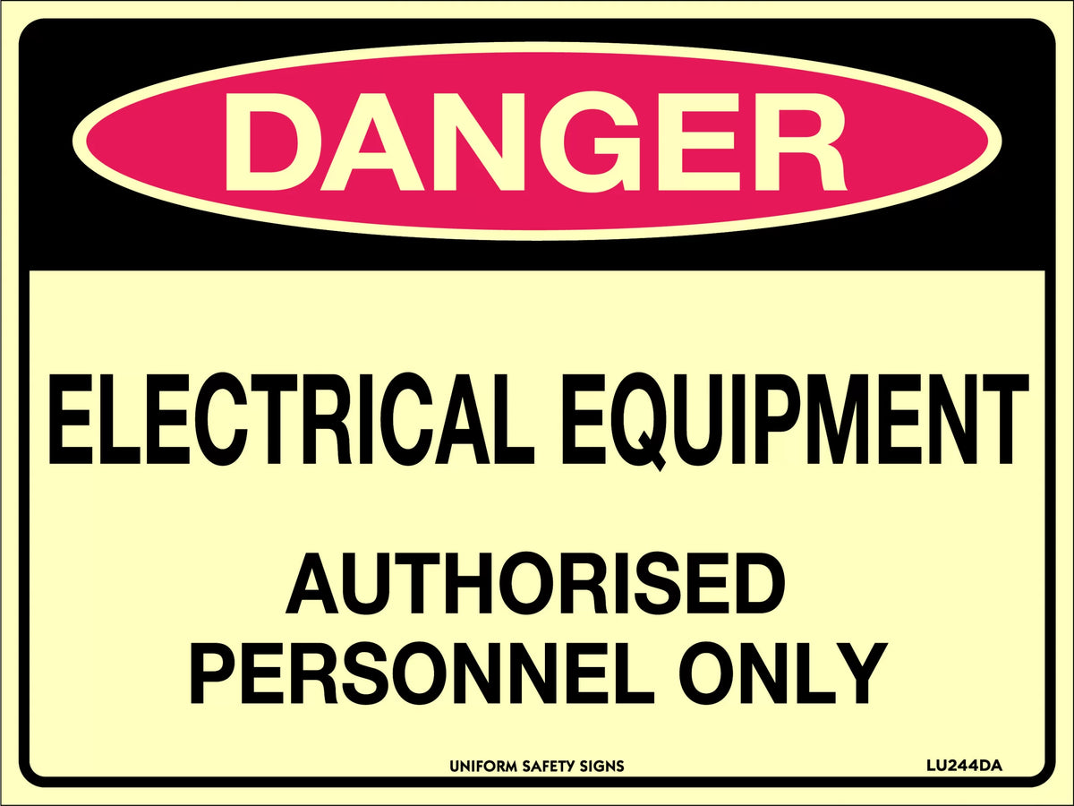 Luminous Danger Electrical Sign | Mining & Construction | Uniform Safety Signs