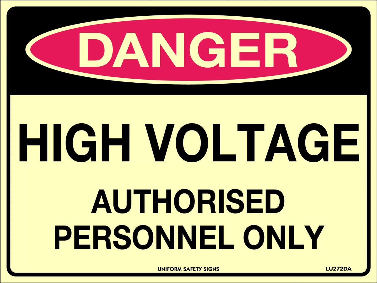Luminous High Voltage Sign | Electrical Substations | Uniform Safety Signs
