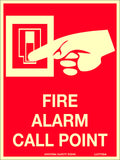 180x240mm Poly Luminous Fire Alarm Call Point Sign | Uniform Safety Signs