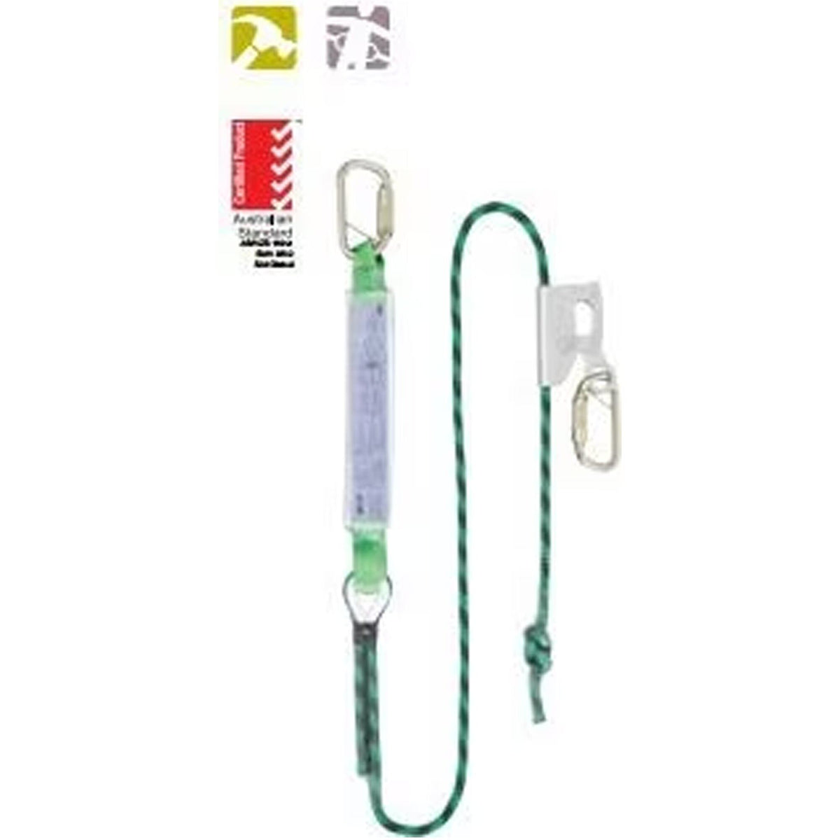 Adjustable Kernmantle Rope Lanyard with TAK and Scaffold Hook