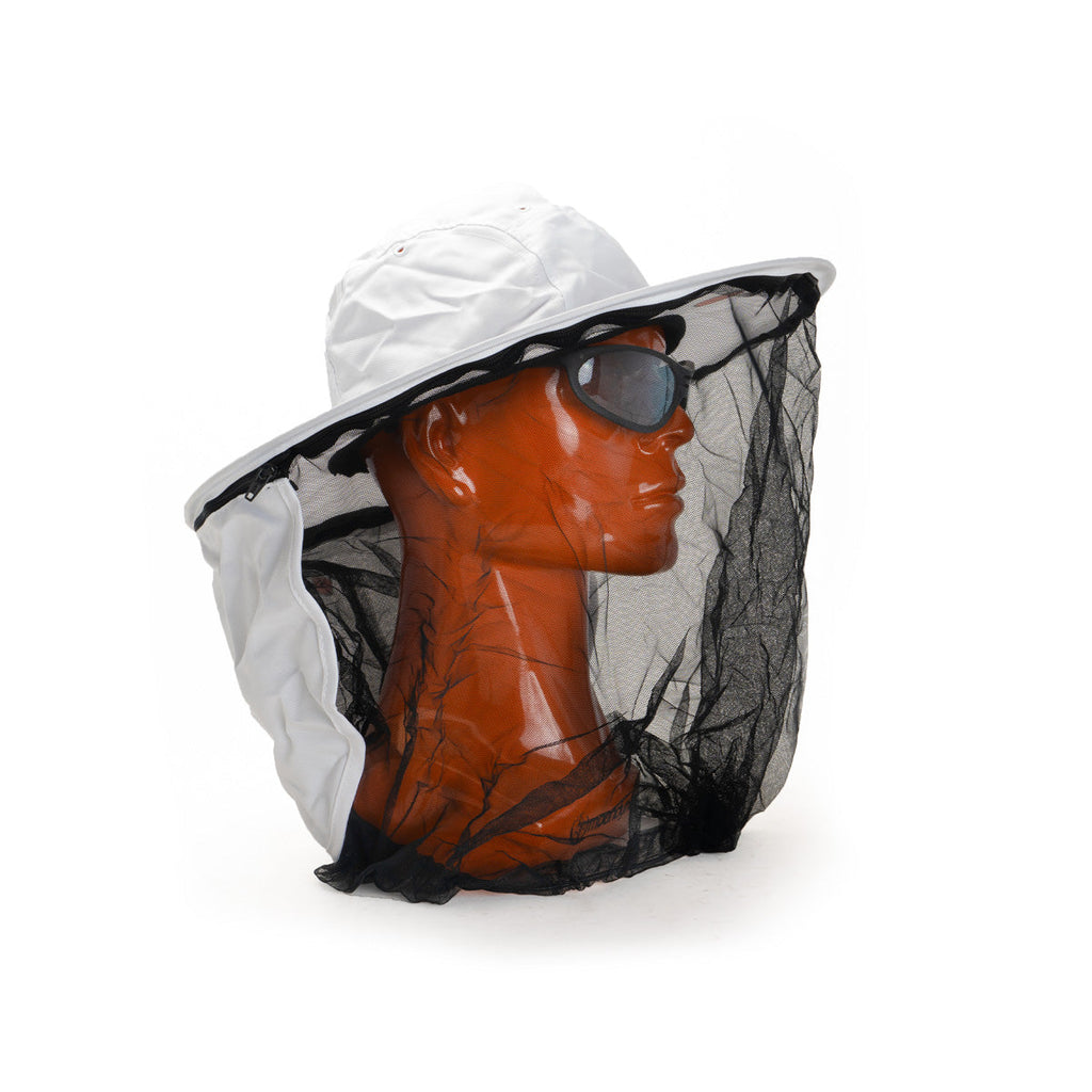 Moondyne Deluxe Pups - Pop Up Protection System - Hat / Net / Flap - White