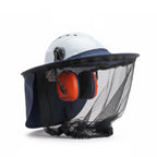 Moondyne Hard Hat Pups - Pop Up Protection System - Brim / Net / Flap - Blue