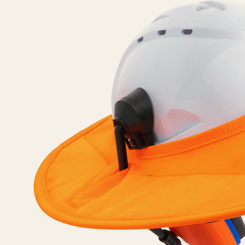 Moondyne Hard Hat Pups - Pop Up Protection System - Brim / Net / Flap - Orange