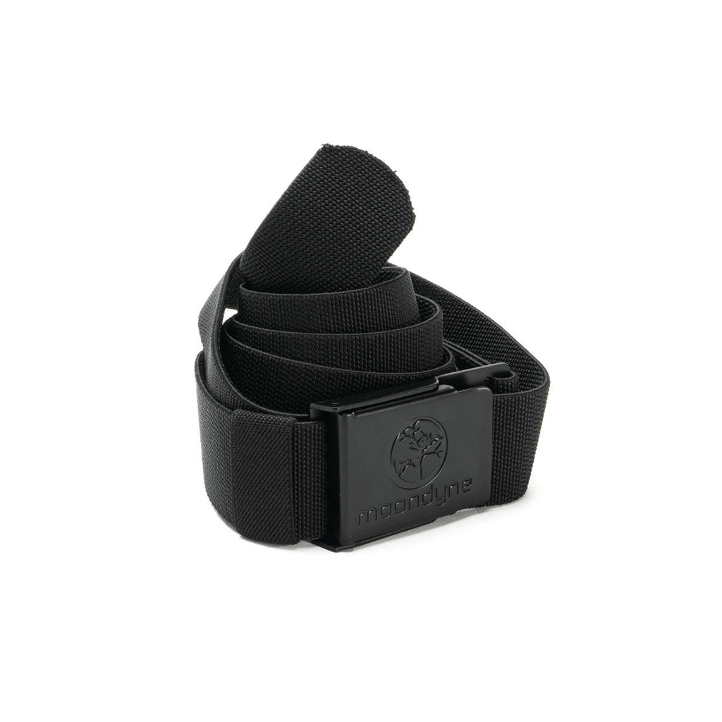 Moondyne STRETCH BELT - STEEL CAM BUCKLE - 1400mm - BLACK