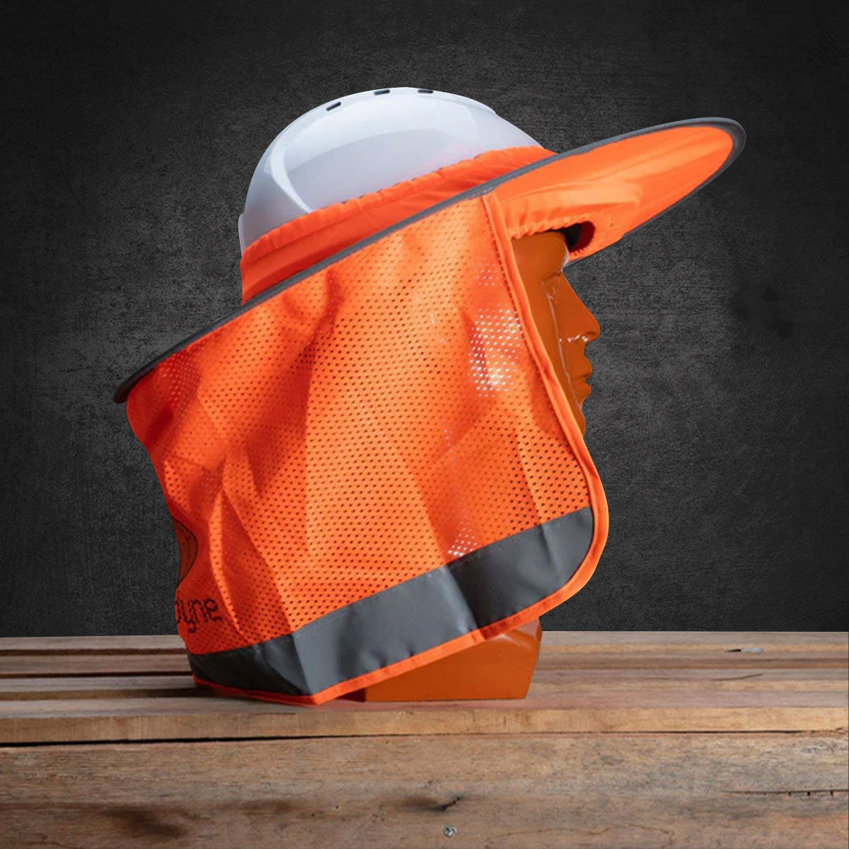 Moondyne Shady Hard Hat Pup - Pop Up Protection - Orange