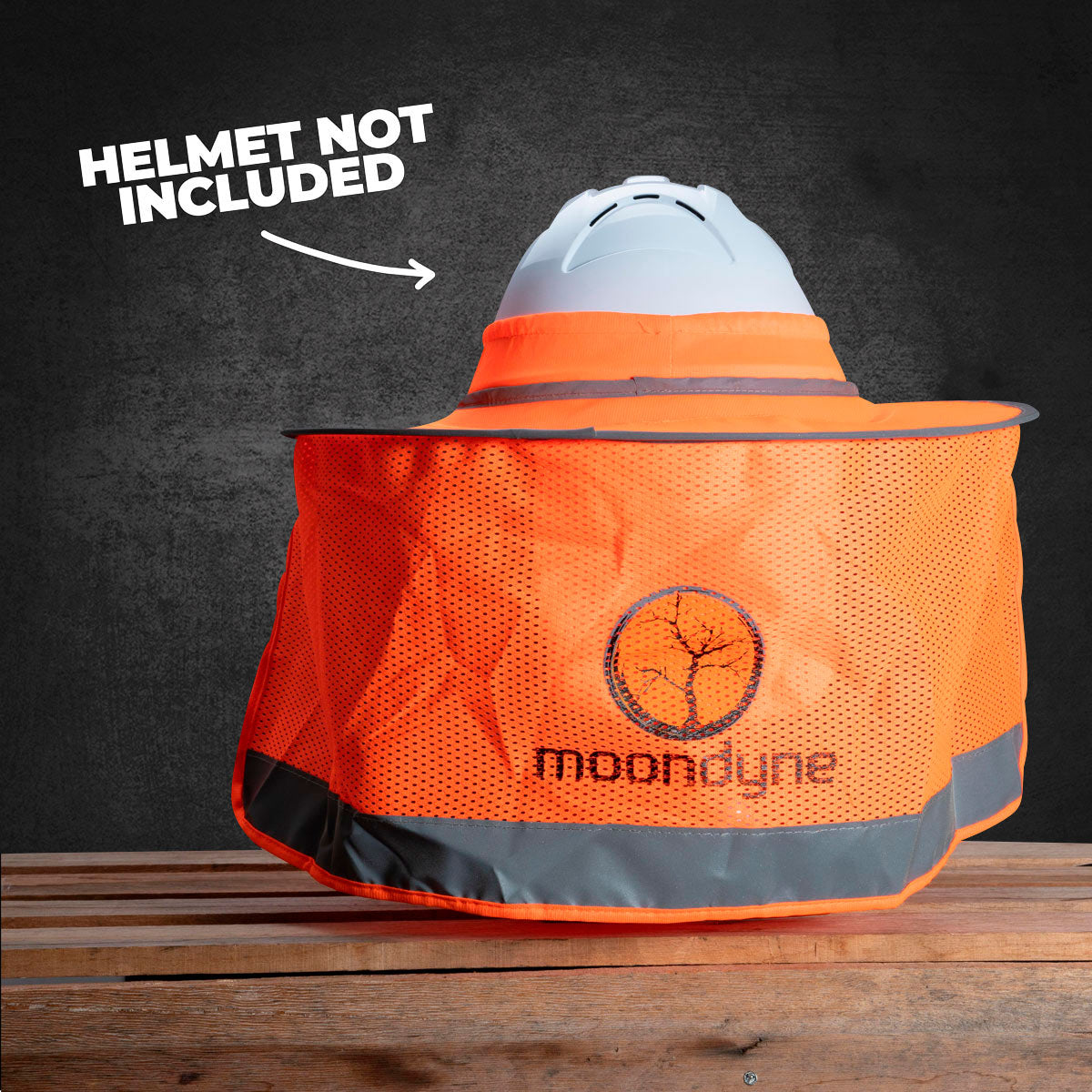 Moondyne Shady Hard Hat Pup - Pop Up Protection - Orange