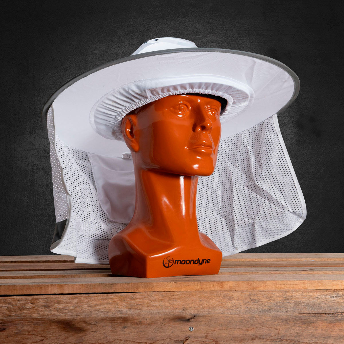 Moondyne Shady Hard Hat Pup - Pop Up Protection System - White