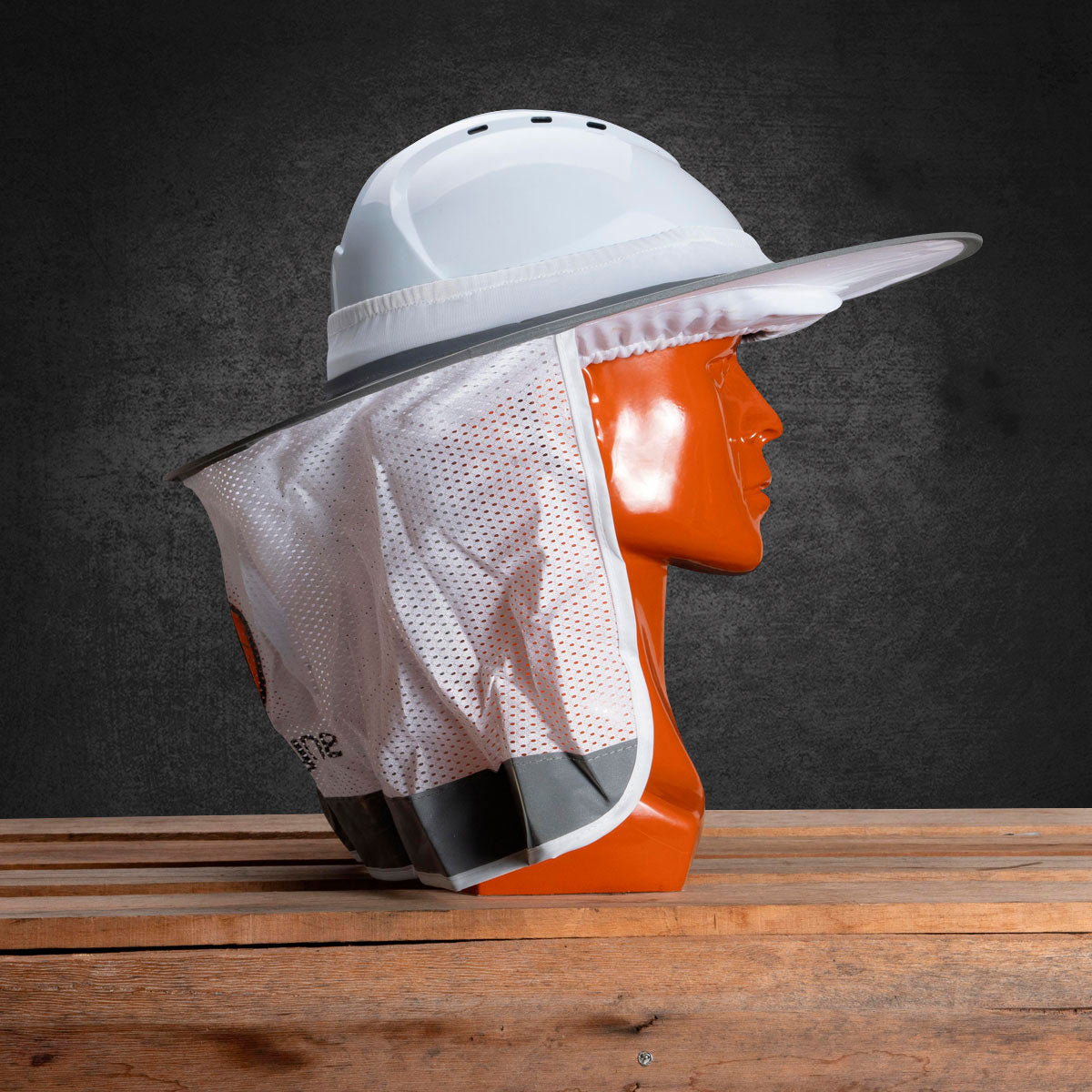 Moondyne Shady Hard Hat Pup - Pop Up Protection System - White