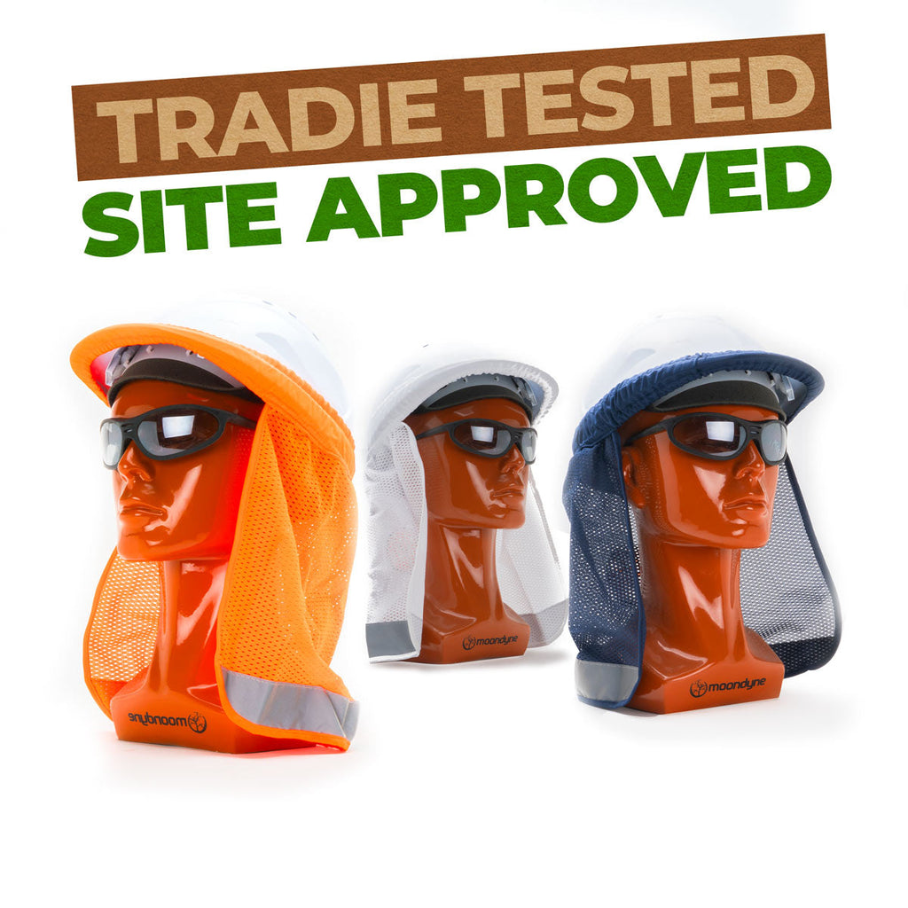 Moondyne Elastic Hard Hat Flap - Orange