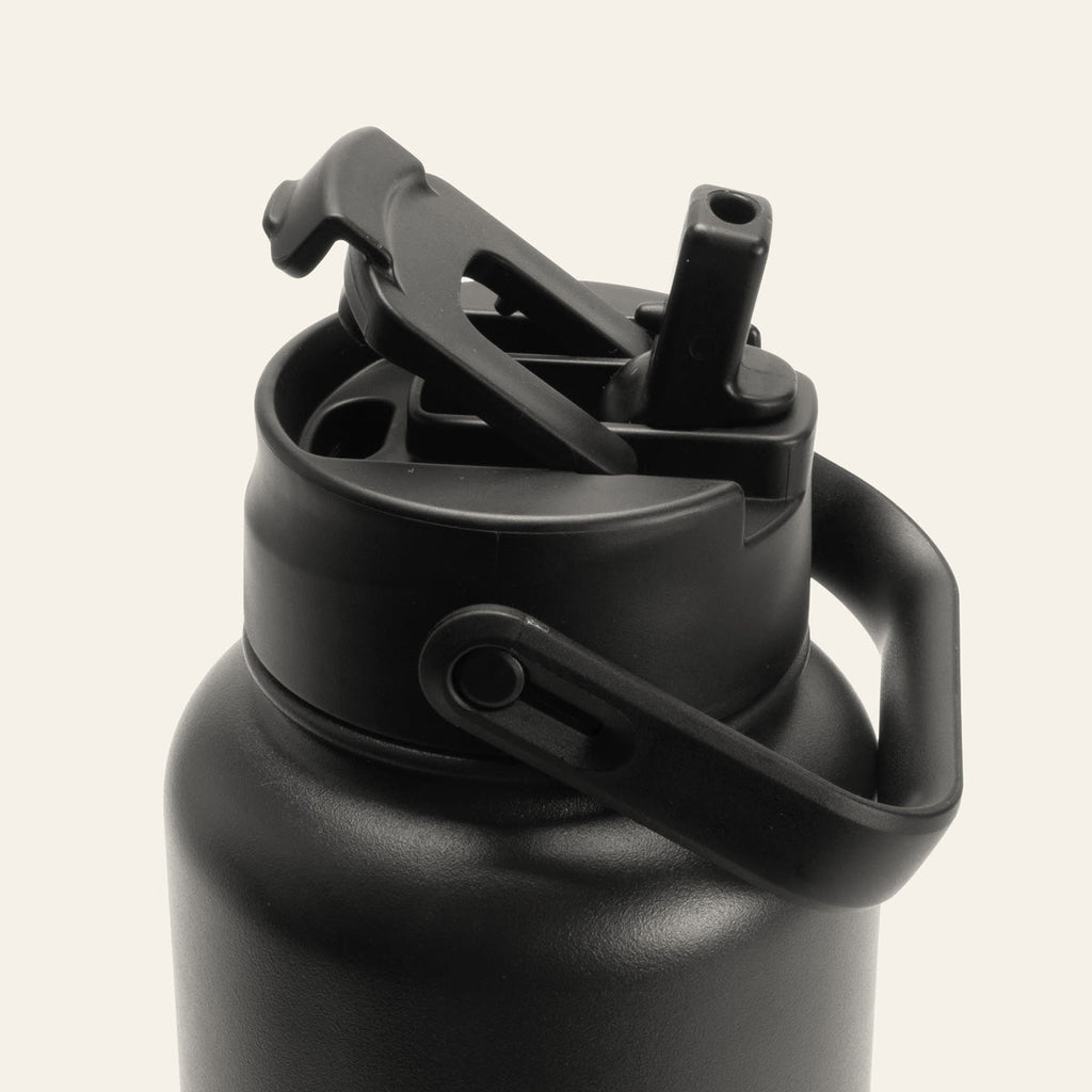 Moondyne 1200ML Stainless Steel Vacuum Thermal Bottle - Black - Combo Lid