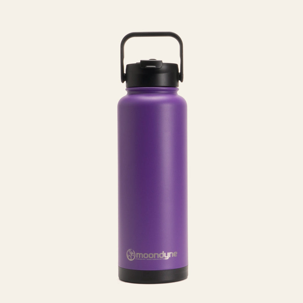 Moondyne 1200ML Stainless Steel Vacuum Thermal Bottle - Purple - Combo Lid