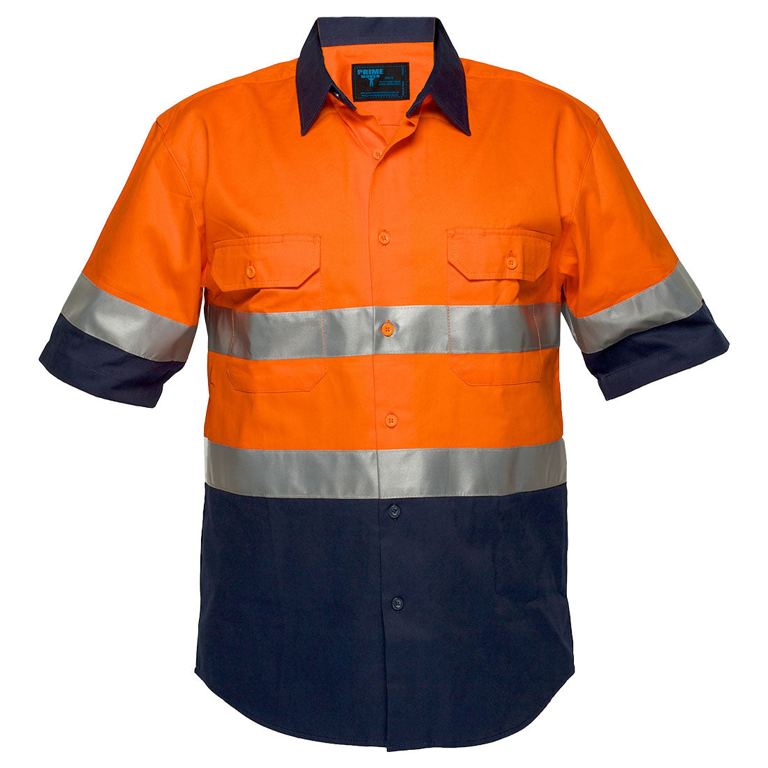 Hi-Vis Two Tone Short Sleeve Shirt with Tape - view 1