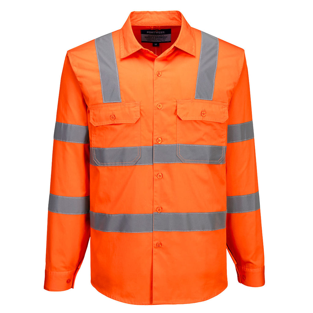 Hi-Vis Lightweight Cotton Shirt L/S - view 1