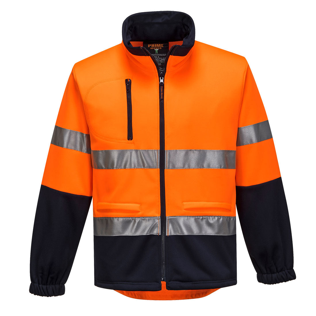Hi-Vis Water Repellent Contrast Zipped Brush Fleece - view 1