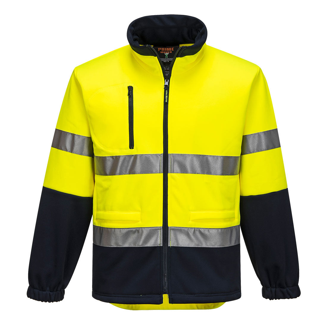 Hi-Vis Water Repellent Contrast Zipped Brush Fleece - view 3