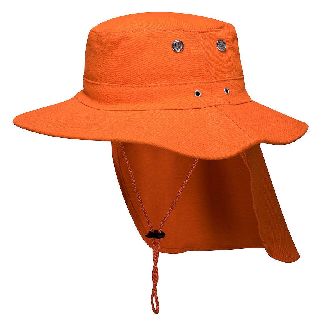 Wide Brim Hat with Legionnaires Flap and Eyelets for Sun Protection - view 4