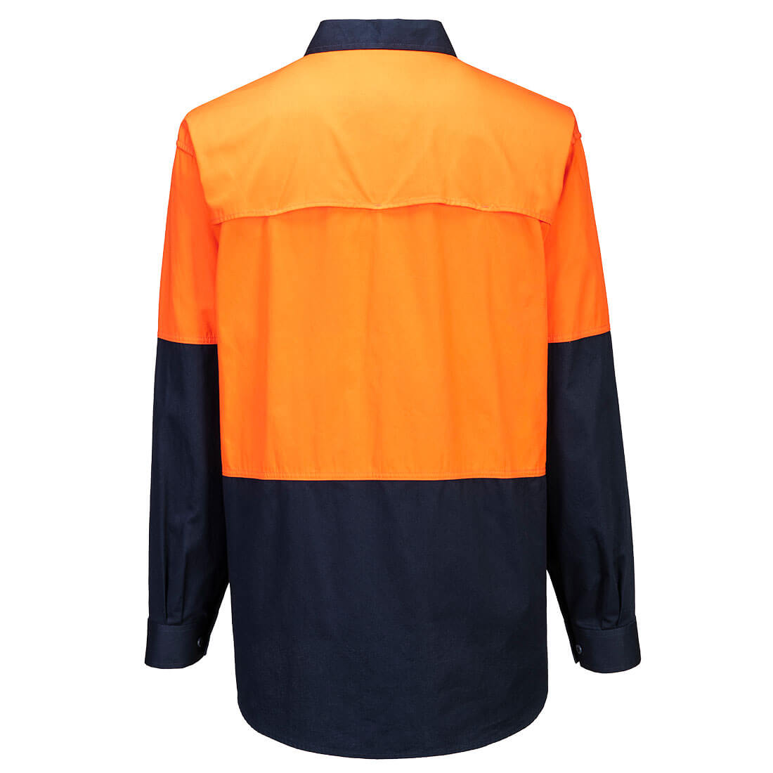 Canberra Hi-Vis Lightweight Contrast 1/2 Button Class D Shirt L/S - view 2