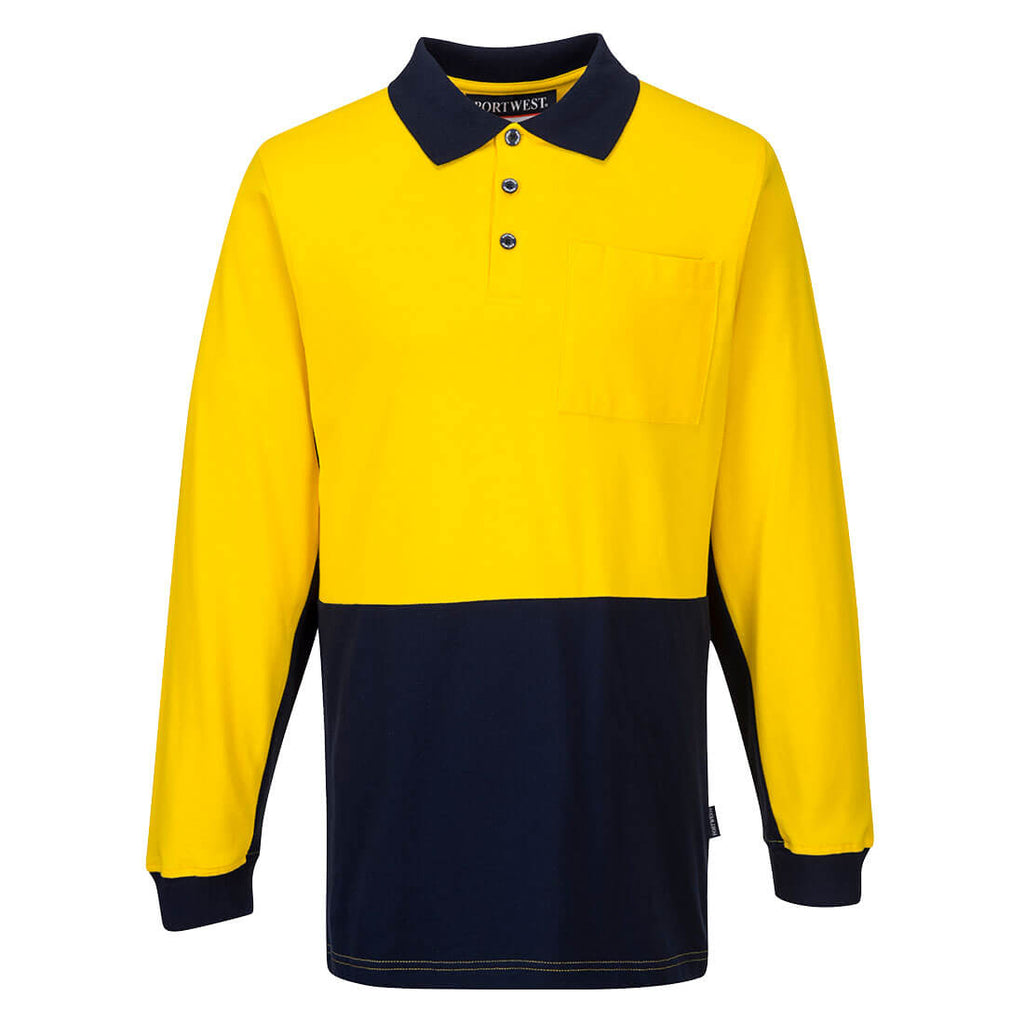 Long Sleeve Cotton Pique Polo - view 1