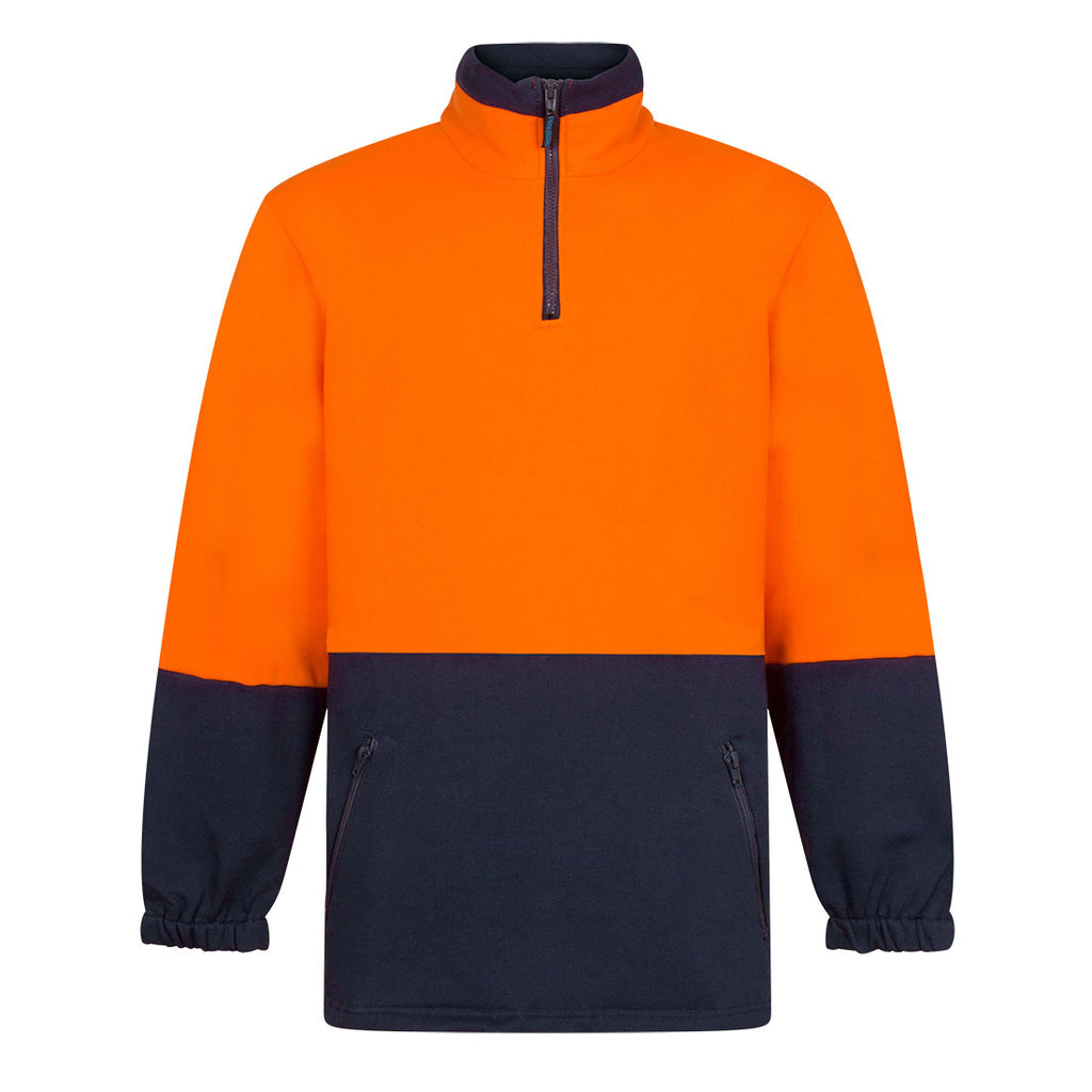 Hi-Vis Contrast 1/4 Zip Brush Fleece - view 1