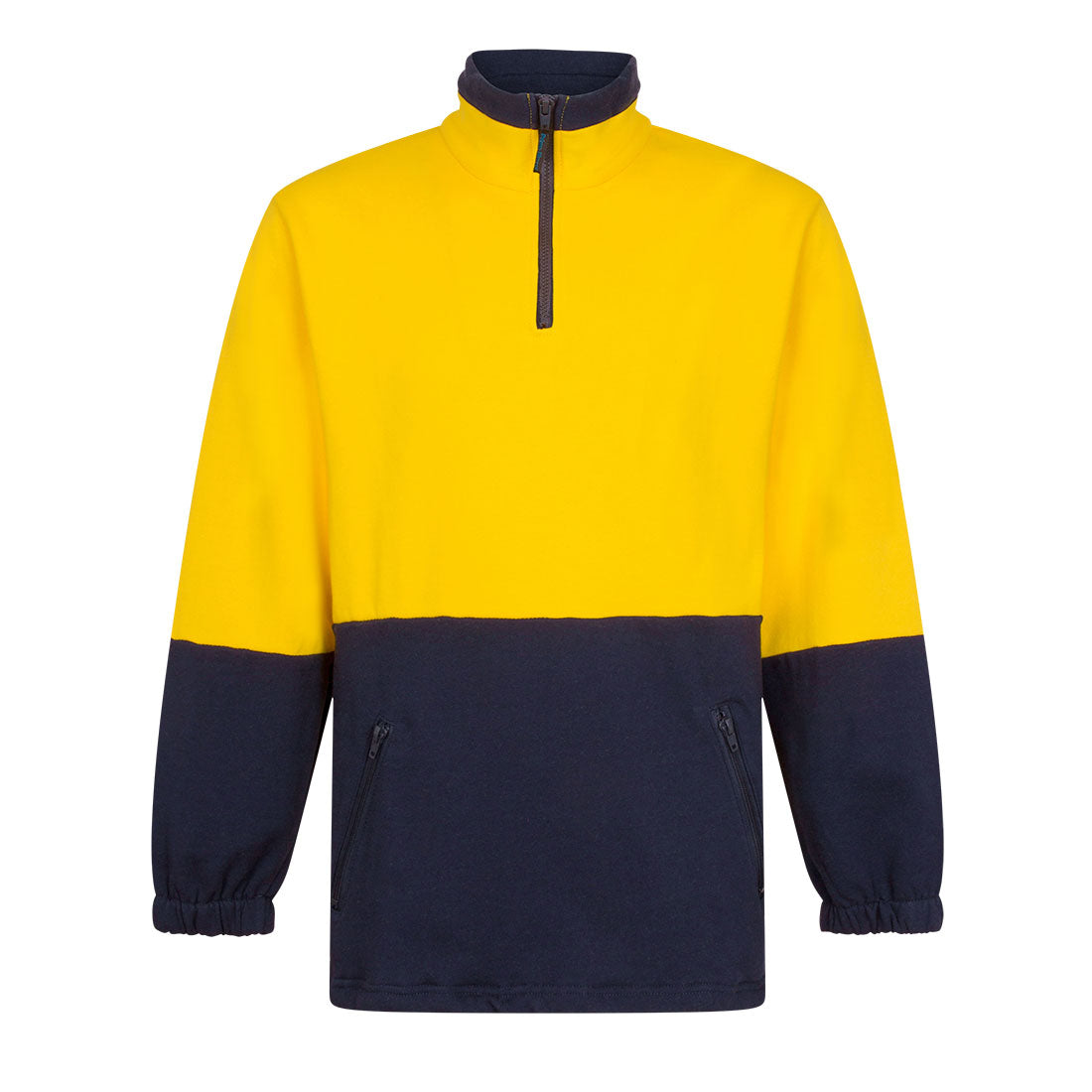 Hi-Vis Contrast 1/4 Zip Brush Fleece - view 3