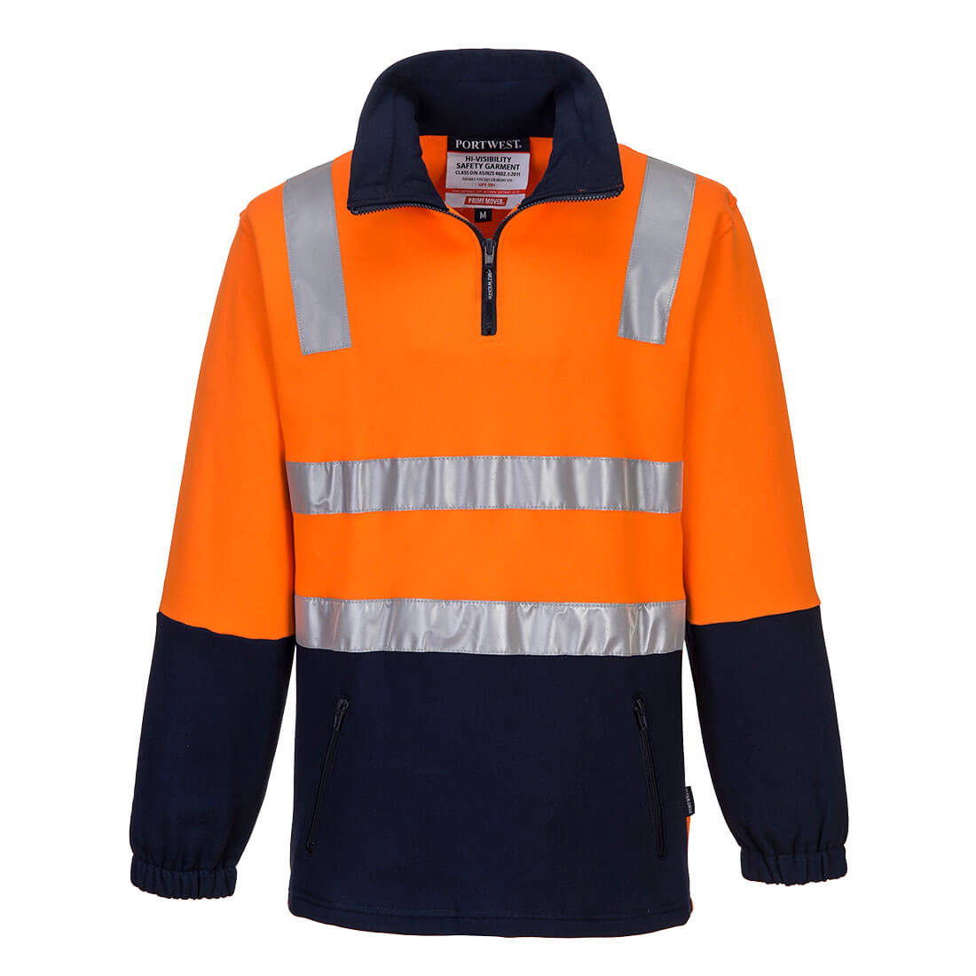 Hi-Vis Contrast 1/4 Zip Brush Fleece - view 1