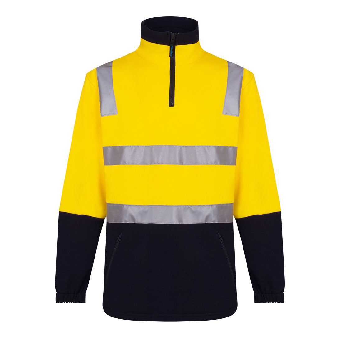 Hi-Vis Contrast 1/4 Zip Brush Fleece - view 3