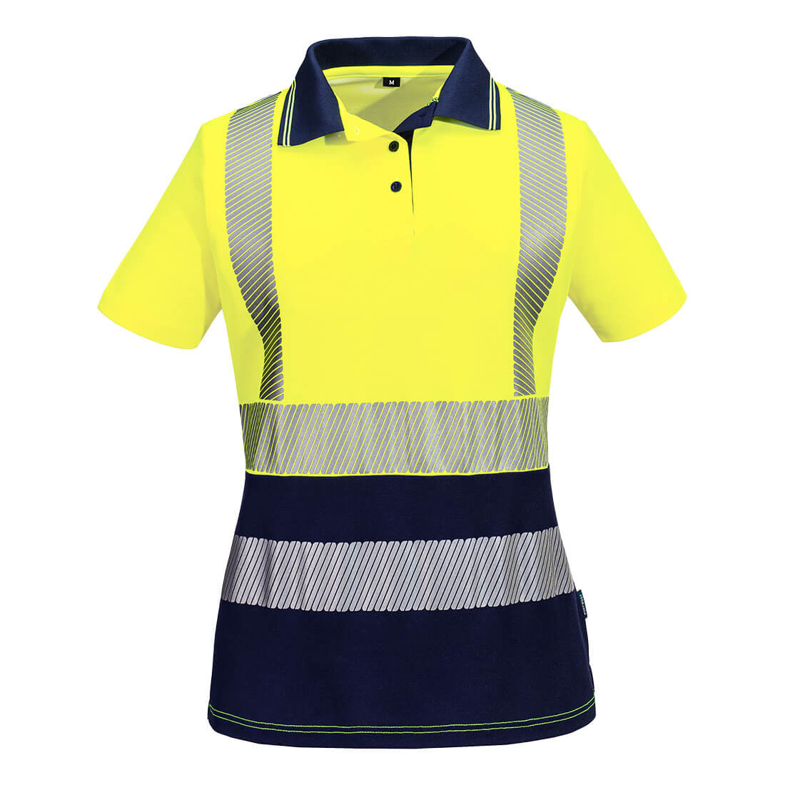 Hi-Vis Womens Cotton Comfort Contrast Polo Shirt S/S - view 3