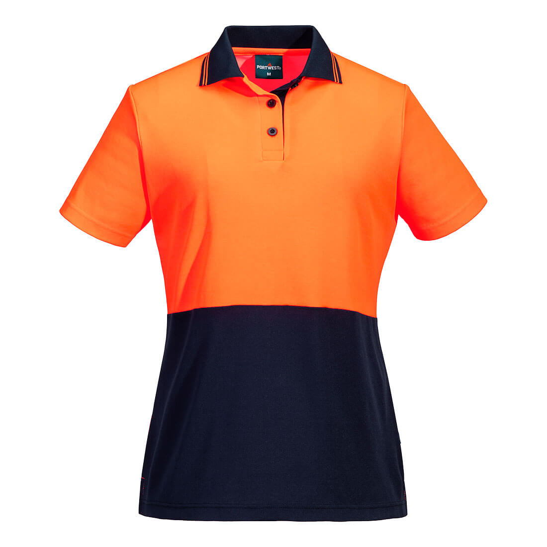 Hi-Vis Women's Cotton Comfort Contrast Class D Polo Shirt S/S - view 1