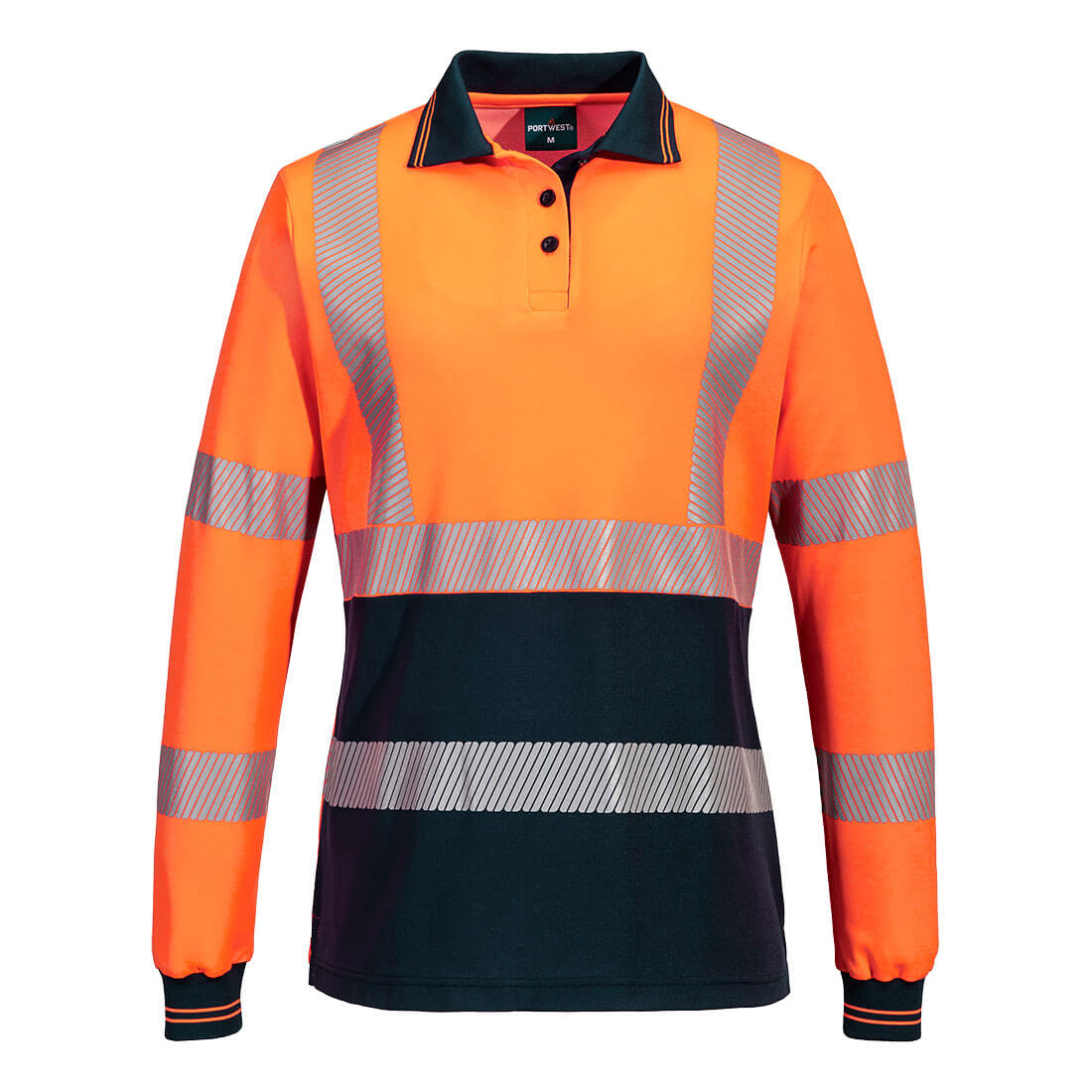 Hi-Vis Women's Cotton Comfort Long Sleeve Polo - view 1