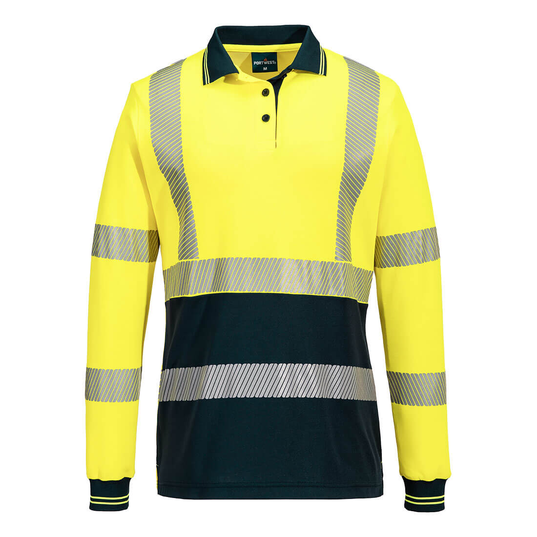 Hi-Vis Women's Cotton Comfort Long Sleeve Polo - view 3