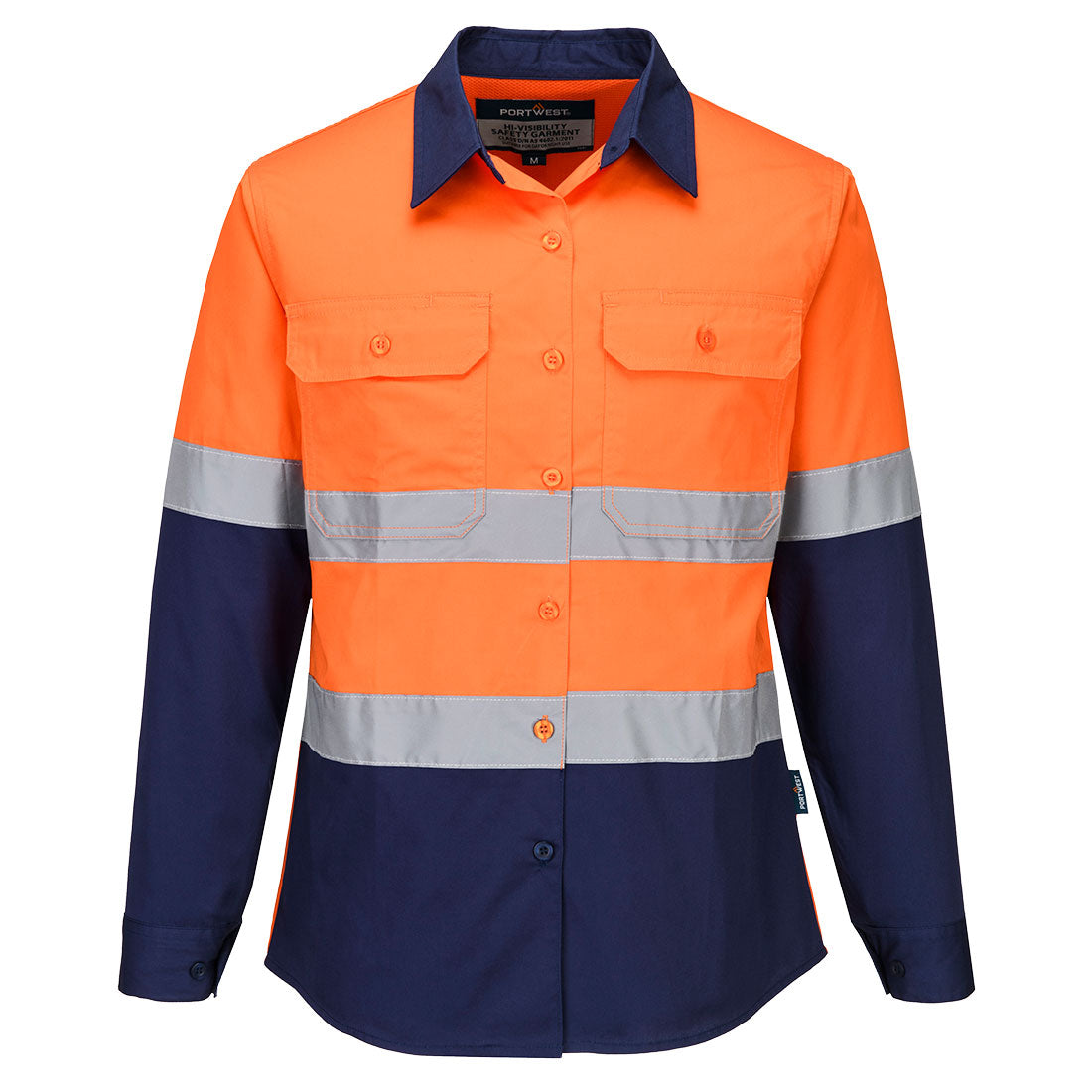 Hi-Vis Women's Lightweight Contrast Shirt Long Sleeve - view 2