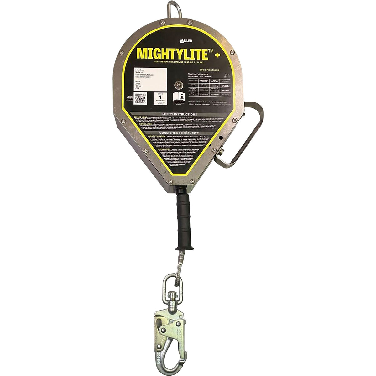 MightyLite+ 6m SRL with Carabiner and Swivel Hook