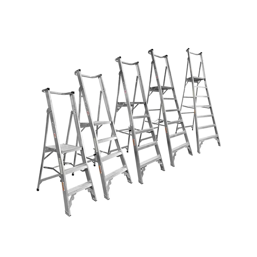 150kg Rated Aluminium Platform Ladder | Warehouse Use | Team Systems