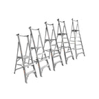 150kg Rated Aluminium Platform Ladder | Warehouse Use | Team Systems