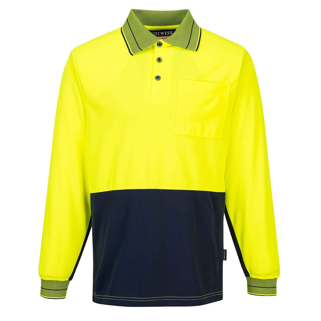 Hi-Vis Contrast Class D Long Sleeve Polo - view 3