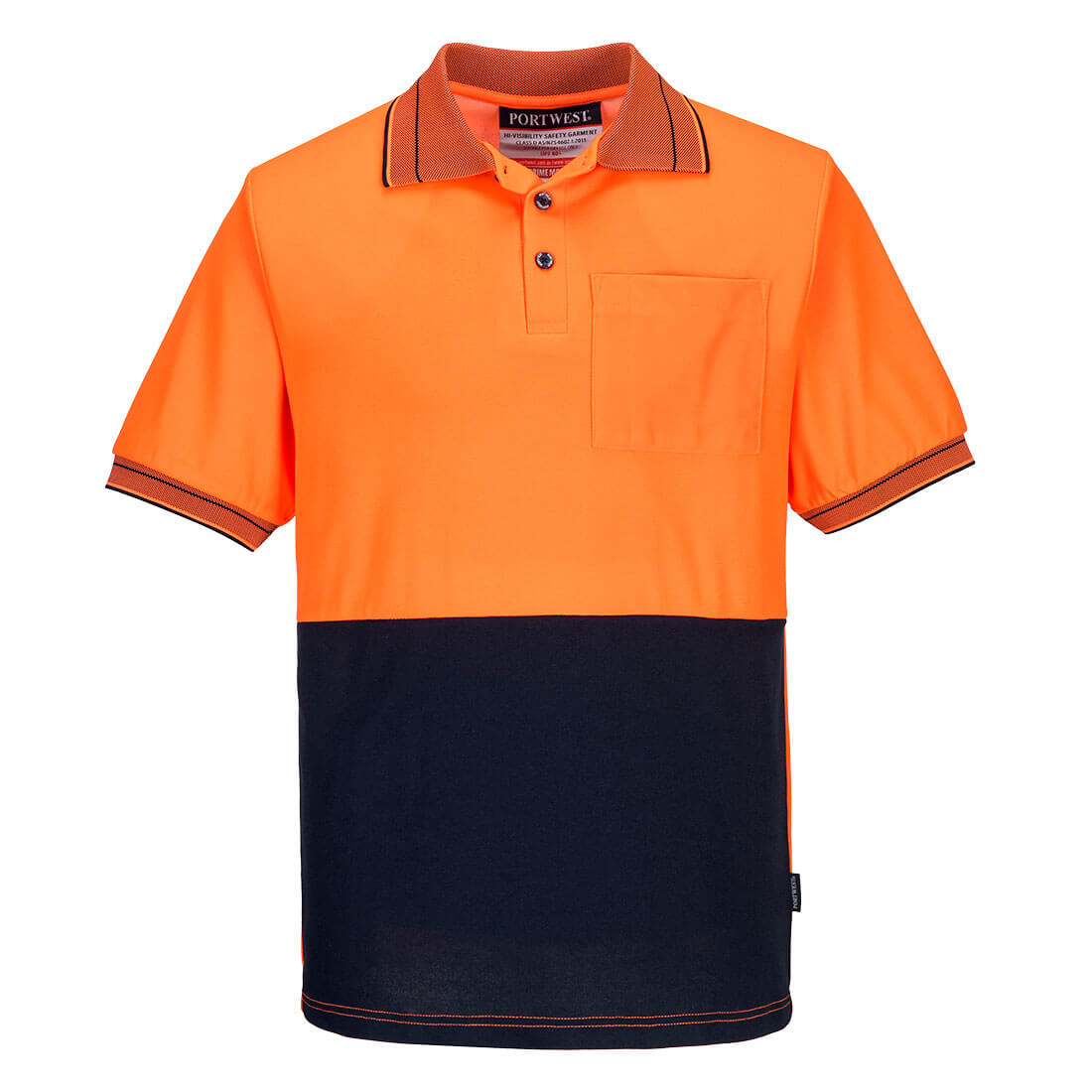 Hi-Vis Cotton Comfort Contrast Class D Polo Shirt S/S - view 1